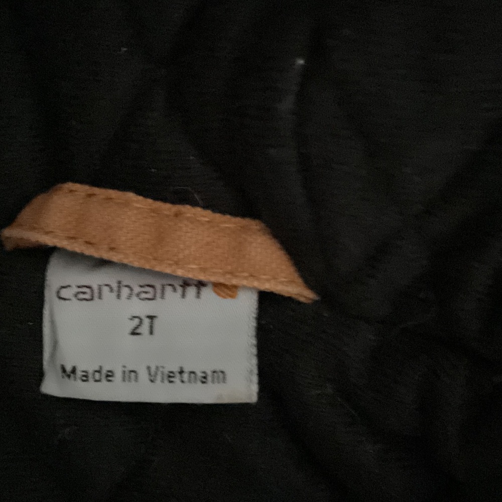 Carhartt Tan Hooded Jacket for Toddlers. SIZE  2 T - Picture 7 of 8